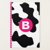 Monogramme rose Motif Quirky Cow (Devant)