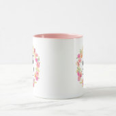 Monogramme rose mou (B) Mug de fleurs (Centre)