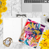 Monogramme rose or Abstrait liquide à bille d'or