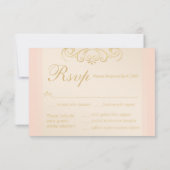 Monogramme rose or et Blush RSVP (Dos)