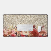 Monogramme Rose or Fleurs Parties scintillant or c (Clavier et souris)