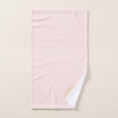 Monogramme Rose Pâle Élégant Minimaliste (Serviette à main)