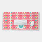 Monogramme rose rétro Floral Personnalisé (Clavier et souris)