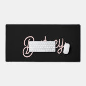 Monogramme rose roux noir moderne Nom (Clavier et souris)