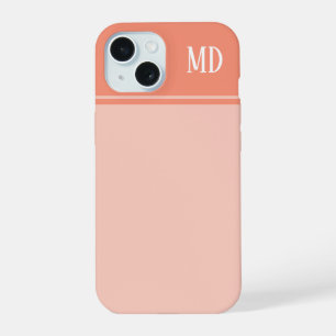 Monogramme rose simple et joli Saumon