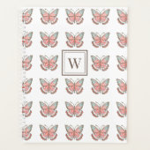 Monogramme rose simple Motif papillon (Devant)