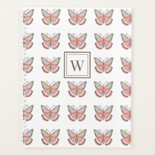 Monogramme rose simple Motif papillon