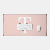Monogramme rose vif moderne Nom Feminine Script (Clavier et souris)