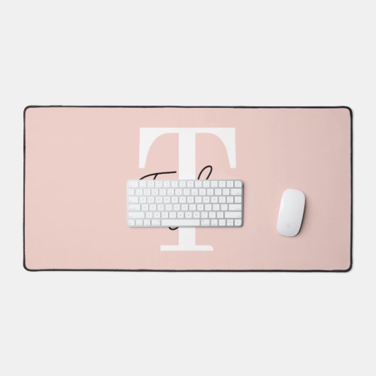 Monogramme rose vif moderne Nom Feminine Script (Clavier et souris)