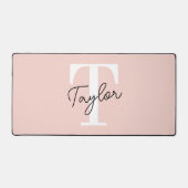 Monogramme rose vif moderne Nom Feminine Script (Recto)