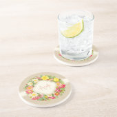 Monogramme Roses Vintages Dessous de verre en grès (Côté)