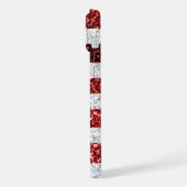 Monogramme rouge blanc bleu paillettes scintille d (Côté gauche)
