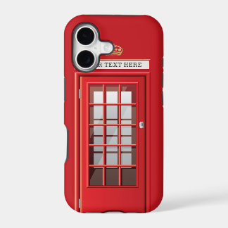 Monogramme rouge britannique vintage de cabine