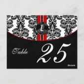 monogramme rouge damé chiffres de tableau cartes p (Dos)