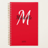 Monogramme rouge et blanc Simple Elegant Classic P (Devant)