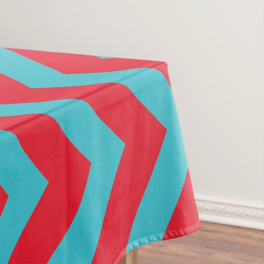 Monogramme Rouge et bleu Chevron Nappe de Noël (In Situ)