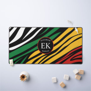 Monogramme rouge vert jaune noir Mois de l'histoir