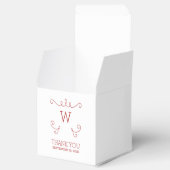 Monogramme rouge Whimsical Ballotins (Ouvert)