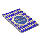 Monogramme Royal Blue et Gold Glam Carnet (Côté Droit)
