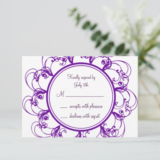 Monogramme RSVP (violet) (Debout devant)