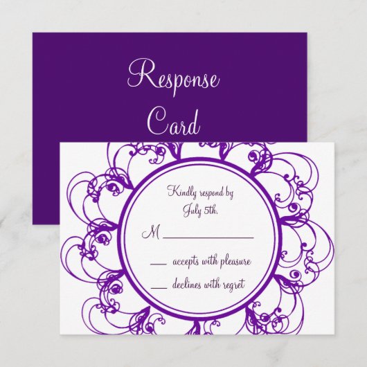 Monogramme RSVP (violet) (Devant / Derrière)