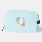 Monogramme ruban rose rose impression bleue Sac co (Verso)