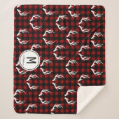 Monogramme Russe Buffalo Plaid & White Deer Antler (Devant)