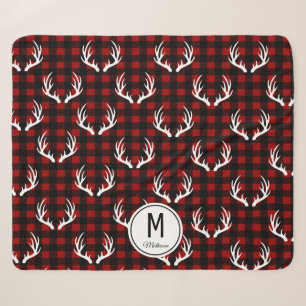 Monogramme Russe Buffalo Plaid & White Deer Antler