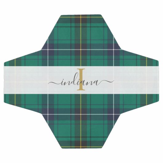 Monogramme Russe Plaid Nom du script Tartan (Plat)