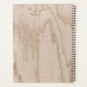 Monogramme Rustic Wood Texture Elegant Journa (Dos)