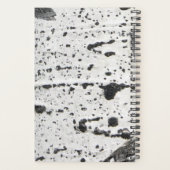 Monogramme rustique AspenBlanc écorce d'arbre Nom  (Dos)