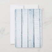 Monogramme rustique bleu Invitation à la douche nu (Dos)