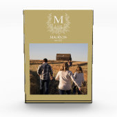 Monogramme rustique - Bloc photo initial personnal (Devant)