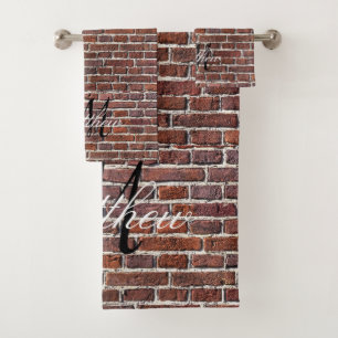 Monogramme Rustique brique Motif Country Farmhouse