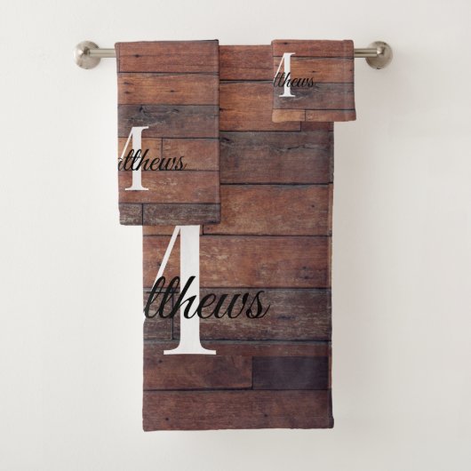 Monogramme rustique Brown Nom de la ferme (En situation)