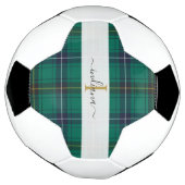 Monogramme Rustique Carreaux Script Nom Tartan (Tourné)