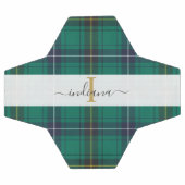 Monogramme Rustique Carreaux Script Nom Tartan (Plat)