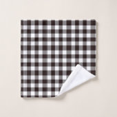 Monogramme Rustique Chic Plaid (Gant de toilette)