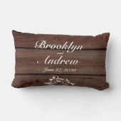 Monogramme Rustique Coussins Mariages (Verso)