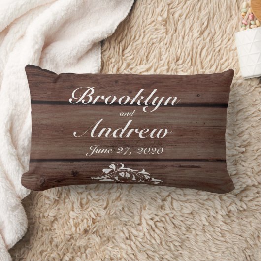 Monogramme Rustique Coussins Mariages (Couverture)