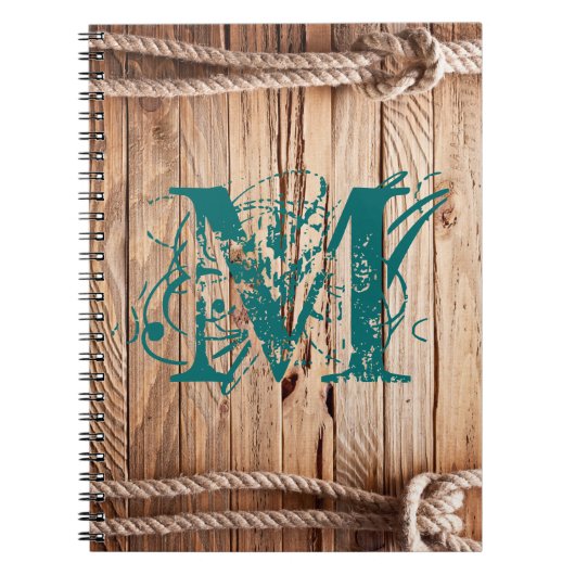 Monogramme rustique en bois du pays Livre initial (Devant)