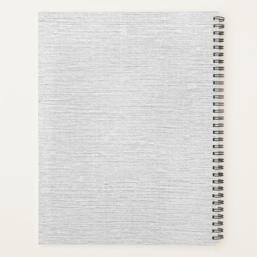 Monogramme Rustique Gris Linge Élégant Script (Dos)