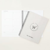 Monogramme Rustique Linge blanc Élégant Script (Devant avec enveloppe)