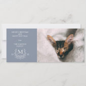 Monogramme rustique Manatee carte photo de vacance (Devant)