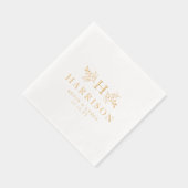 Monogramme rustique mariage nom simple élégant (Droite)