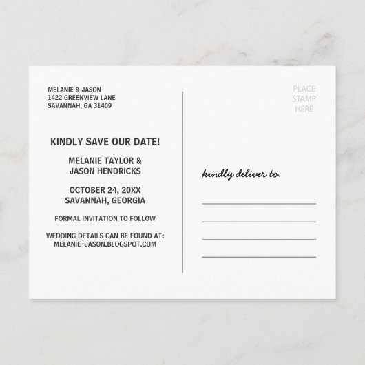 Monogramme Rustique | Photo de Cerf Faire-Part de  (Dos)