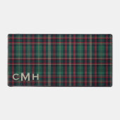 Monogramme rustique rouge vert et noir tatan plaid (Recto)