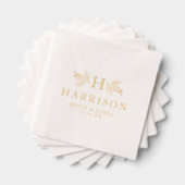 Monogramme rustique simple mariage de nom élégant (Insitu (empilé))