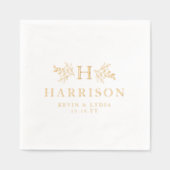 Monogramme rustique simple nom élégant mariage (Recto)