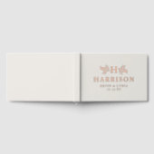 Monogramme rustique simple rose mariage or (Complet)